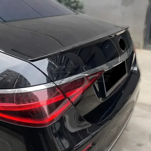 Achterspoiler voor Mercedes S Class W223 – Sport Look, Hoogglans Zwart