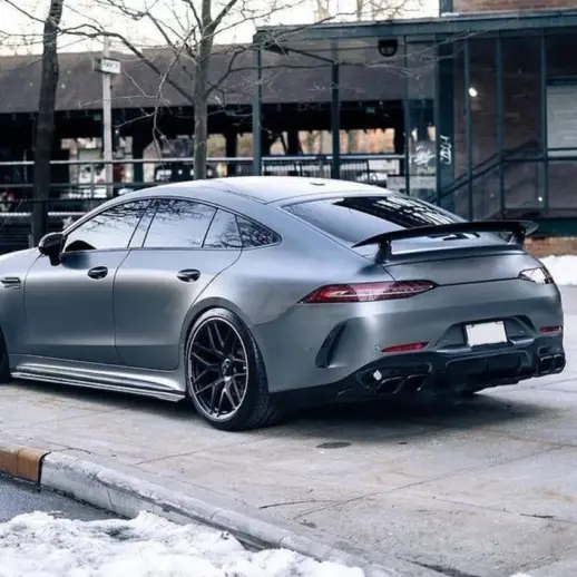 Achterbumper canards voor Mercedes AMG GT X290 (4 Door) – AMG Look, Hoogglans Zwart