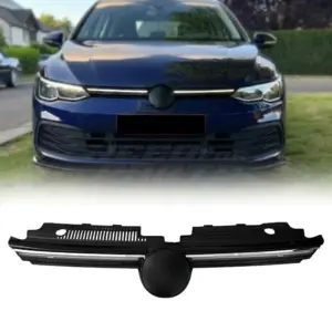 LED Grille Voor Volkswagen Golf 8 (Hatchback) – Sport Look, Hoogglans Zwart