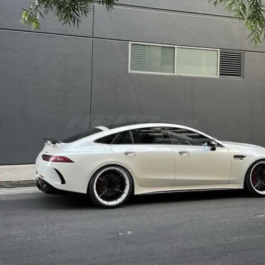 Achterbumper canards voor Mercedes AMG GT X290 (4 Door) – AMG Look, Hoogglans Zwart