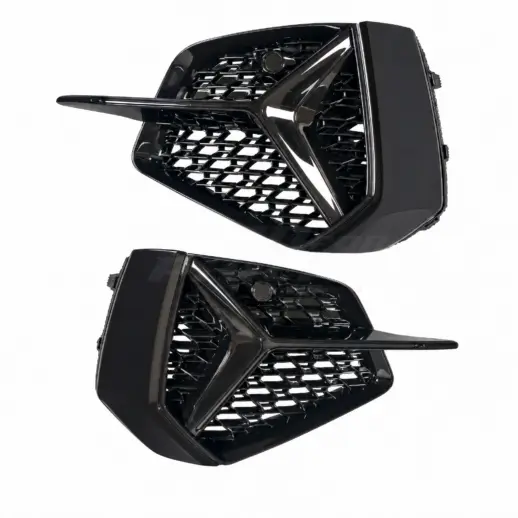 Mistlampcovers voor Audi A3 S Line/S3 8Y (Sedan & Sportback) Pre-Facelift – RS3 Look, Hoogglans Zwart