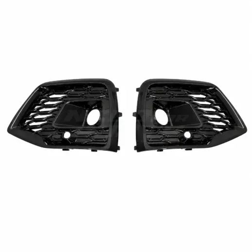 Mistlampcovers voor Audi Q5 S Line/SQ5 FY (SUV & Sportback) – RSQ5 Look, Hoogglans Zwart