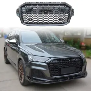 Grille Voor Audi Q7/SQ7 4M (SUV) Facelift – RSQ7 Look, Hoogglans Zwart