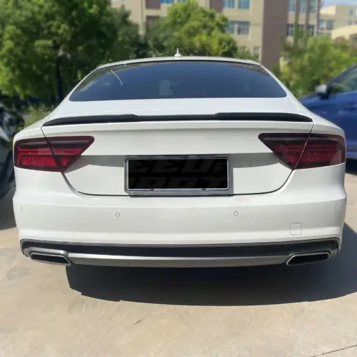 Spoiler cap voor Audi A7/S7/RS7 C7 (Sportback) – Sport Look, Hoogglans Zwart