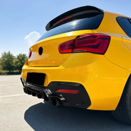 Diffuser voor BMW 1 Series F20/F21 LCI M Sport & M135 & M140 – O-O – Racing Look, Hoogglans Zwart