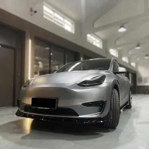 Aero flaps voorbumper voor Tesla Model Y MY Pre-Facelift – Performance Look, Hoogglans Zwart