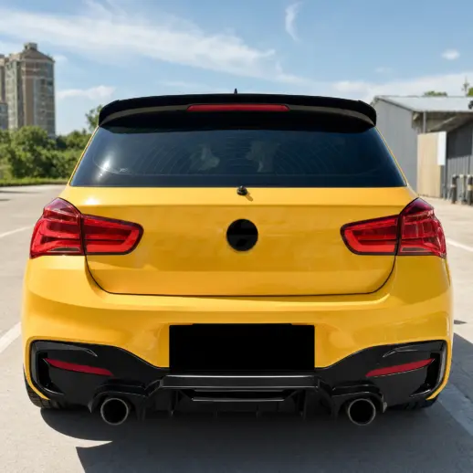 Diffuser voor BMW 1 Series F20/F21 LCI M Sport & M135 & M140 – O-O – Racing Look, Hoogglans Zwart