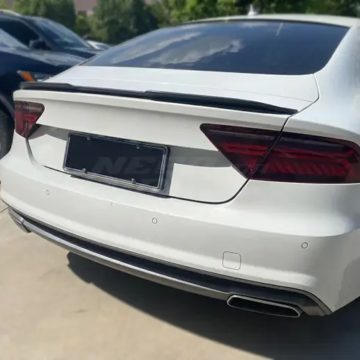 Spoiler cap voor Audi A7/S7/RS7 C7 (Sportback) – Sport Look, Hoogglans Zwart
