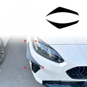 Front Bumper Canards Voor BMW 1 Series F70 M Sport & M135 – M Performance Look, Hoogglans Zwart