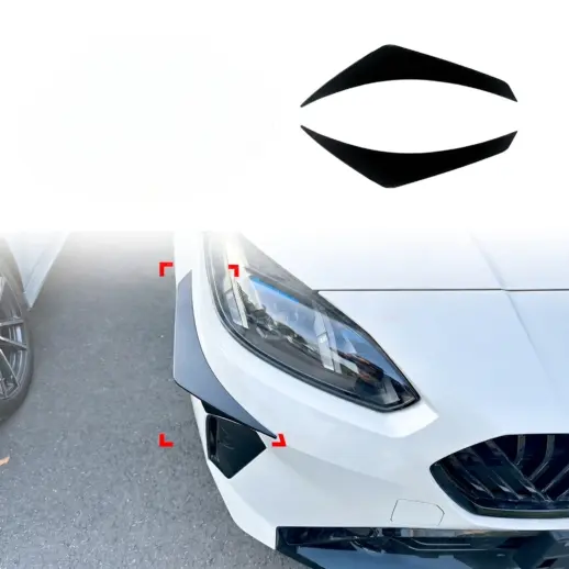 Canards voorbumper voor BMW 1 Series F70 M Sport & M135 – M Performance Look, Hoogglans Zwart