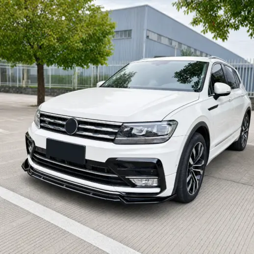 Voorspoiler voor Volkswagen Tiguan 2 (SUV) Pre-Facelift R Line – Sport Look, Hoogglans Zwart