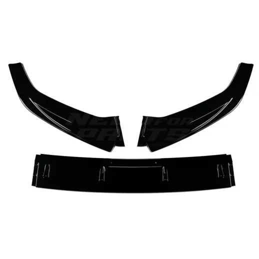 Voorspoiler voor Audi A5 S Line/S5 F5 (Cabriolet & Coupé & Sportback) Pre-Facelift – Sport Look, Hoogglans Zwart