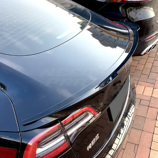 Achterspoiler voor Tesla Model 3 M3 Pre-Facelift – Super Sport Look, Hoogglans Zwart