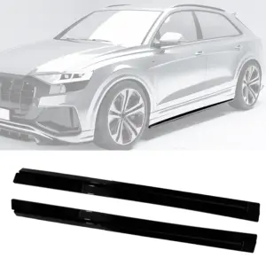 Side Skirts Voor Audi Q8 S Line/SQ8 4M (SUV) – Sport Look, Hoogglans Zwart