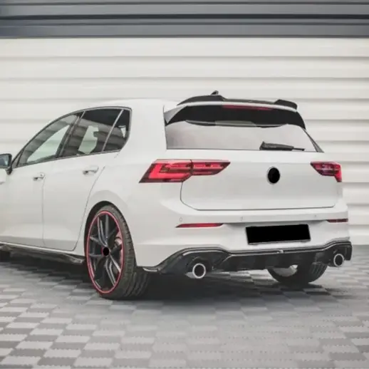 Diffuser voor Volkswagen Golf 8/8.5 (Hatchback) R Line & GTD & GTE & GTI – O-O – GTI Look, Hoogglans Zwart