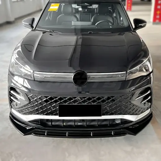 Voorspoiler voor Volkswagen Tiguan 3 (SUV) R Line – Sport Look, Hoogglans Zwart
