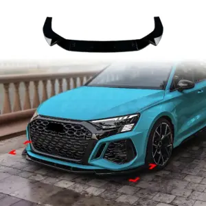 Front Splitter Voor Audi RS3 8Y (Sedan & Sportback) Pre-Facelift – RS3 Racing Look, Hoogglans Zwart