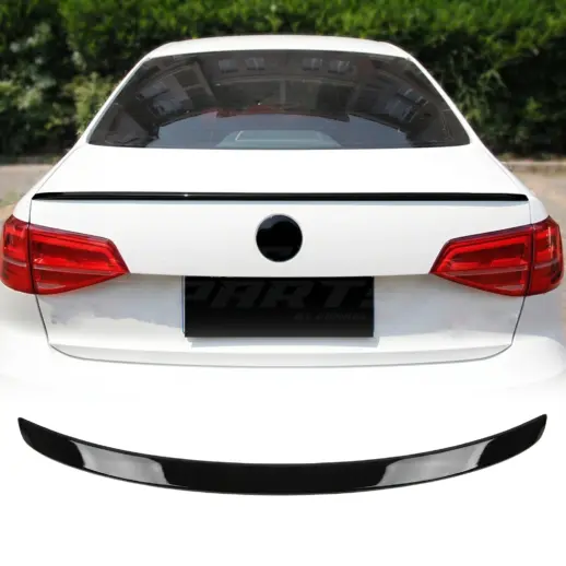 Achterspoiler voor Volkswagen Jetta Mk6 (A5) (Sedan) – Sport Look, Hoogglans Zwart