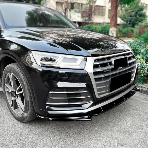 Voorspoiler voor Audi Q5 S Line/SQ5 FY (SUV) Pre-Facelift – Sport Look, Hoogglans Zwart