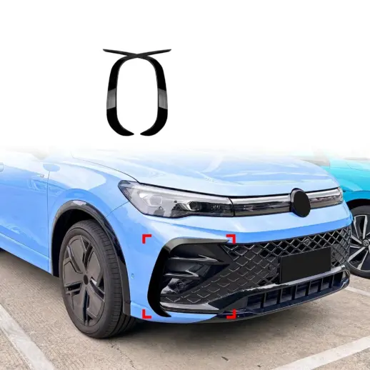 Aero flaps voorbumper voor Volkswagen Tiguan 3 (SUV) R Line – Sport Look, Hoogglans Zwart
