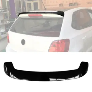Roof Spoiler Voor Volkswagen Polo 5 (Hatchback) Standard & R Line & GTI – Sport Look, Hoogglans Zwart