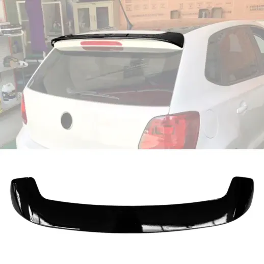 Dakspoiler voor Volkswagen Polo 5 (Hatchback) Standard & R Line & GTI – Sport Look, Hoogglans Zwart