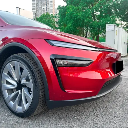 Aero flaps voorbumper voor Tesla Model Y MY Facelift – Performance Look, Hoogglans Zwart