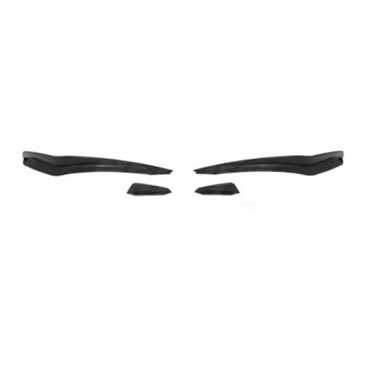 Canards voorbumper voor Volkswagen Golf 8 (Hatchback) R Line & GTI & GTE & GTD – Racing Look, Hoogglans Zwart