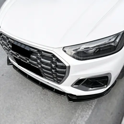 Voorspoiler voor Audi Q5 S Line/SQ5 FY (SUV & Sportback) – Sport Look, Hoogglans Zwart