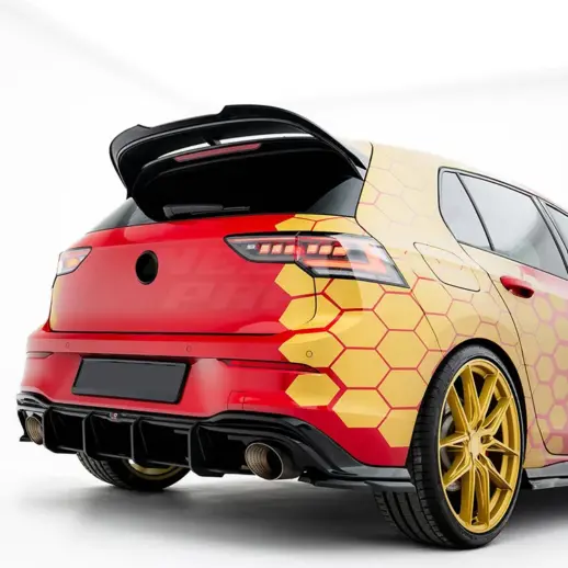 Spoiler cap voor Volkswagen Golf 8/8.5 (Hatchback) GTI Clubsport & R – Racing Look, Hoogglans Zwart