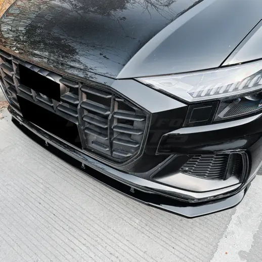 Voorspoiler voor Audi Q8 S Line/SQ8 4M (SUV) Pre-Facelift – Performance Look, Hoogglans Zwart