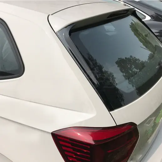 Achterraam zijspoilers voor Volkswagen Polo 6 (Hatchback) Pre-Facelift Standard & R Line – Sport Look, Hoogglans Zwart