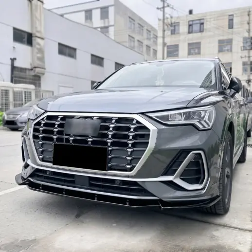 Voorspoiler voor Audi Q3 S Line F3 (SUV & Sportback) – Sport Look, Hoogglans Zwart