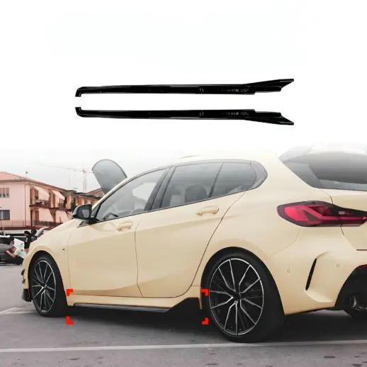 Sideskirts voor BMW 1 Series F40 M Sport & M135 – M Sport Look, Hoogglans Zwart