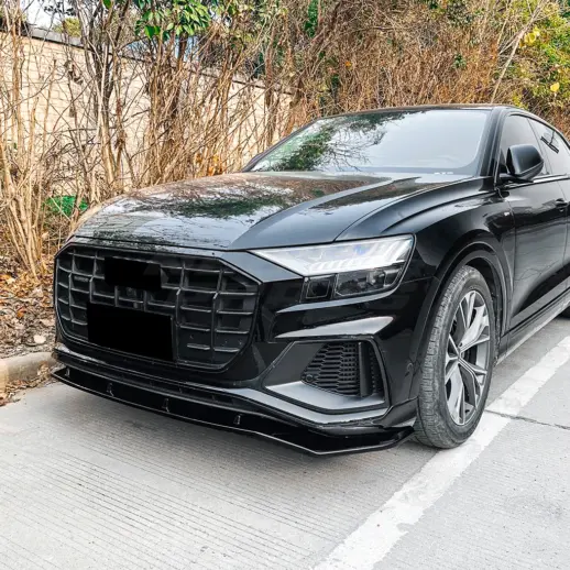Voorspoiler voor Audi Q8 S Line/SQ8 4M (SUV) Pre-Facelift – Performance Look, Hoogglans Zwart