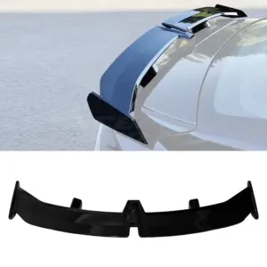 Universal Rear Wing With High Brackets For Sedan – Racing Look, Gloss Black