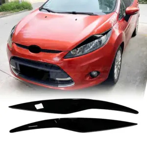 Headlight Covers Voor Ford Fiesta Mk7 (CB1) Pre-Facelift – Sport Look, Hoogglans Zwart