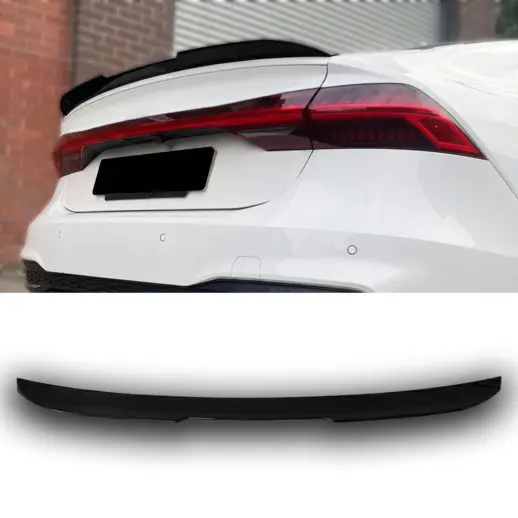 Spoiler cap voor Audi A7/S7/RS7 C8 (Sportback) – Sport Look, Hoogglans Zwart
