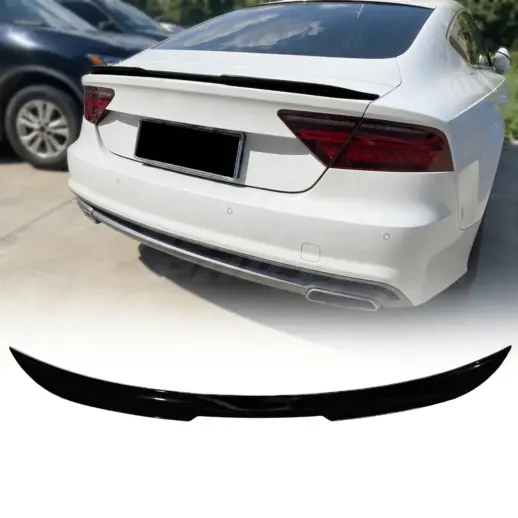Spoiler cap voor Audi A7/S7/RS7 C7 (Sportback) – Sport Look, Hoogglans Zwart