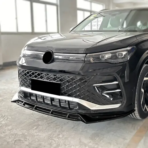 Voorspoiler voor Volkswagen Tiguan 3 (SUV) R Line – Sport Look, Hoogglans Zwart