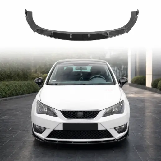 Voorspoiler voor Seat Ibiza Mk4 FR – Sport Look, Hoogglans Zwart