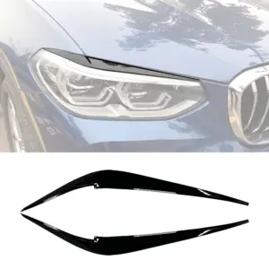 Headlight Covers Voor BMW X3 G01 Pre-LCI – M Performance Look, Hoogglans Zwart