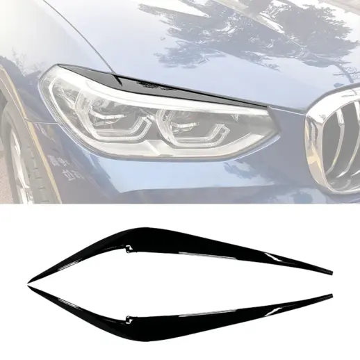 Koplampspoilers voor BMW X3 G01 Pre-LCI – M Performance Look, Hoogglans Zwart