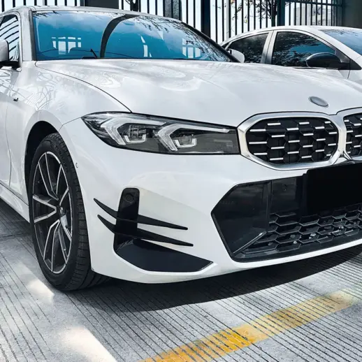 Canards voorbumper voor BMW 3 Series G20 LCI M Sport & M340 – M Performance Look, Hoogglans Zwart