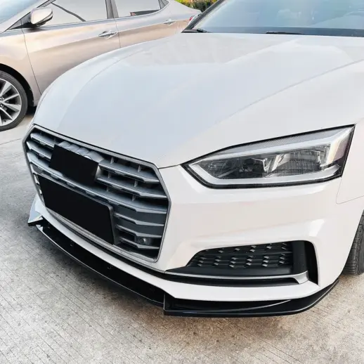 Voorspoiler voor Audi A5 S Line/S5 F5 (Cabriolet & Coupé & Sportback) Pre-Facelift – Sport Look, Hoogglans Zwart