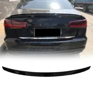 Rear Spoiler Voor Audi A6/S6 C7 (Sedan) – S3 Look, Hoogglans Zwart