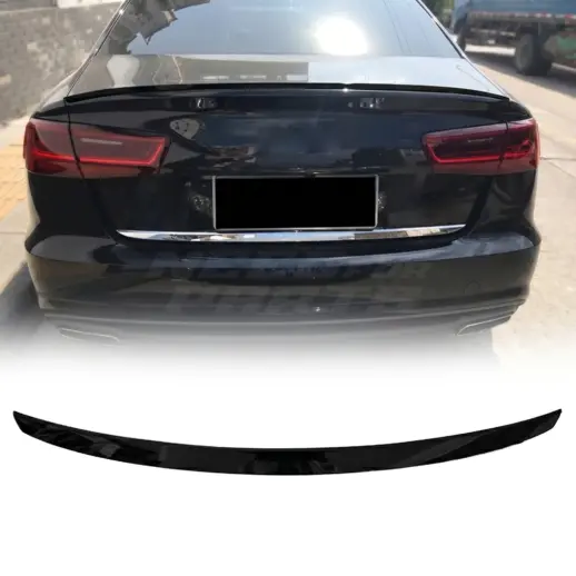Achterspoiler voor Audi A6/S6 C7 (Sedan) – S3 Look, Hoogglans Zwart