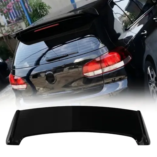 Dakspoiler voor Volkswagen Golf 6 (Hatchback) R Line & GTI & GTD & R – Racing Look, Hoogglans Zwart