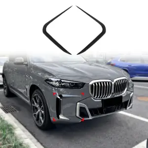 Front Bumper Trims Voor BMW X5 G05 LCI M Sport & M60i – M Performance Look, Hoogglans Zwart