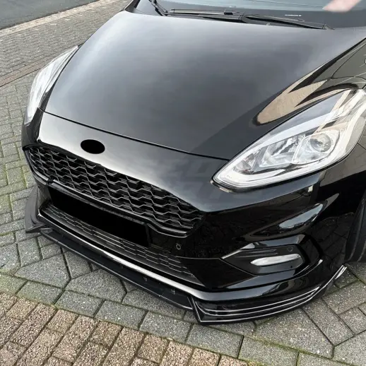 Voorspoiler voor Ford Fiesta Mk8 (JA8-JR8) ST – ST Look, Hoogglans Zwart